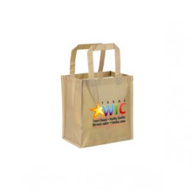 Custom Embroidered Laminated PET Shopping Bag (12"x8"x13")