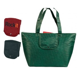Logo Imprinted Earth Friendly Fold Up Tote Bag