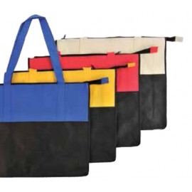 Promotional 2 Tone Polypropylene Zippered Tote Bag