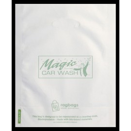 Logo branded Ragbags Die Cut Handle (13"x16")  Logo branded Ragbags Die Cut Handle (13"x16")