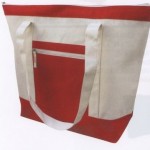 Logo branded Zippered Poly Tote Bag