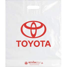 Custom Embroidered 2.5 Mil RethinkPoly Patch Handle Bag (15