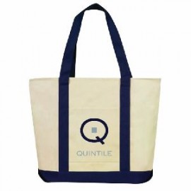 Zippered Cotton Boat Tote Custom Printed  Zippered Cotton Boat Tote Custom Printed