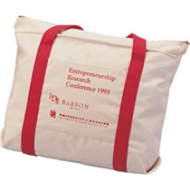 Custom Printed USA Made 600 Denier Polyester Jumbo Zip-Top Tote Bag