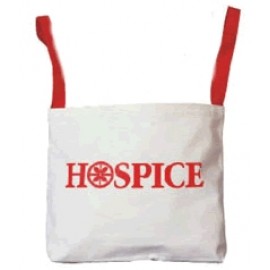 Logo branded 10 Oz. Natural Canvas Wheel Chair Tote Bag