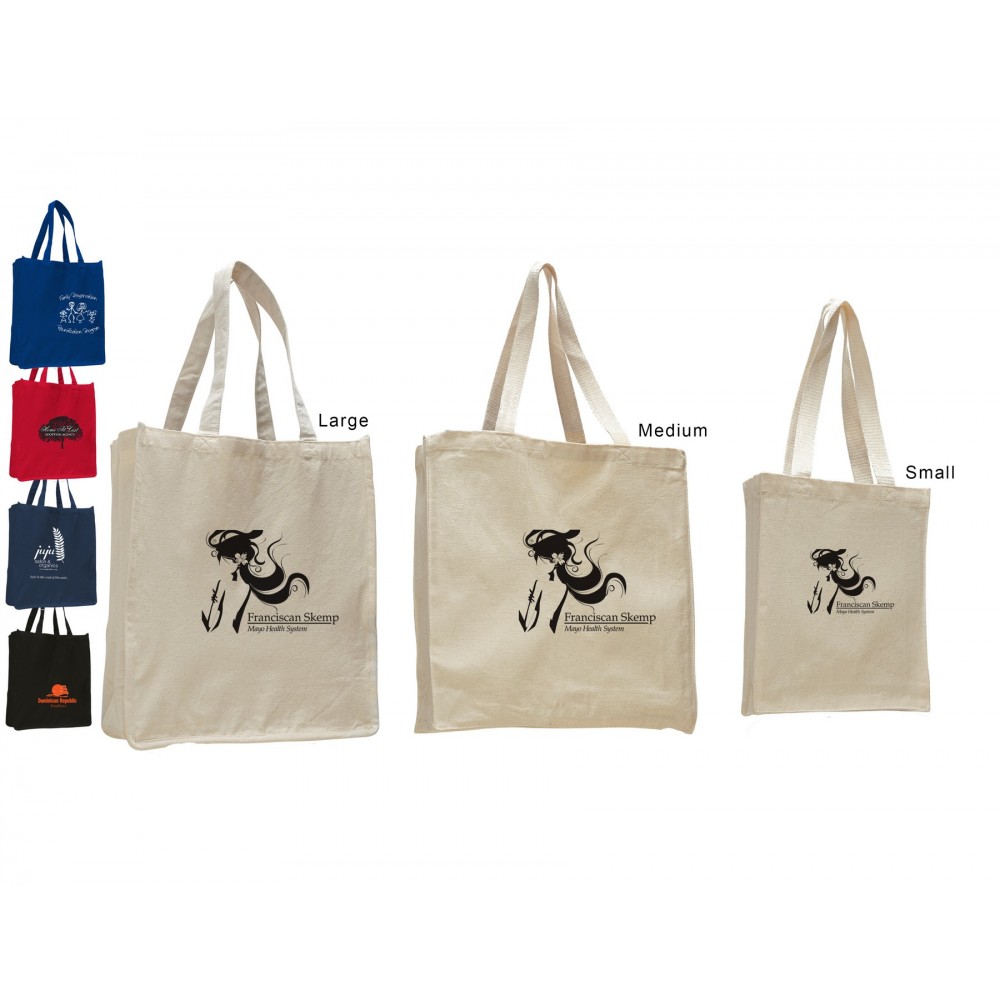 Medium Natural Heavy Canvas Shopper Bag Logo Imprinted Medium Natural Heavy Canvas Shopper Bag Logo Imprinted