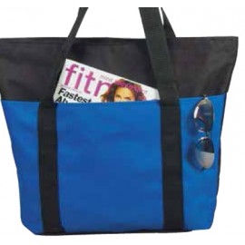 Custom Embroidered 2 Tone Wide Mouth Tote Bag