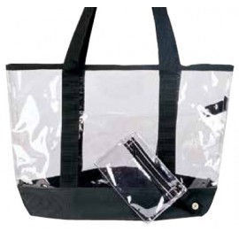 Custom Printed Clear Tote Bag w/Detachable Coin Purse  Custom Printed Clear Tote Bag w/Detachable Coin Purse