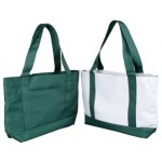Custom Printed Polyester Shopping Tote Bag w/PVC Backing