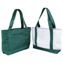 Custom Printed Polyester Shopping Tote Bag w/PVC Backing