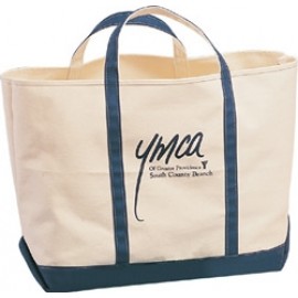 Custom Embroidered 18 Oz. Natural Canvas Boat Tote Bag (28"x16"x10")