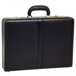 McKlein USA Reagan Black Leather Attach Case Branded