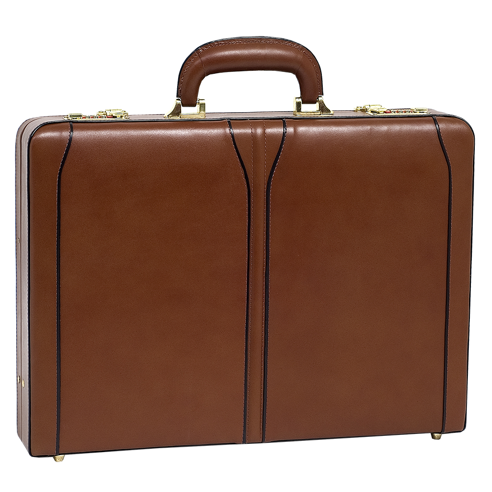 Branded McKlein USA Lawson Brown Leather Attache Case Branded McKlein USA Lawson Brown Leather Attache Case