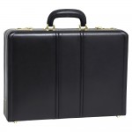 Logo Imprinted McKlein USA Coughlin Black Leather Expandable Attach Case