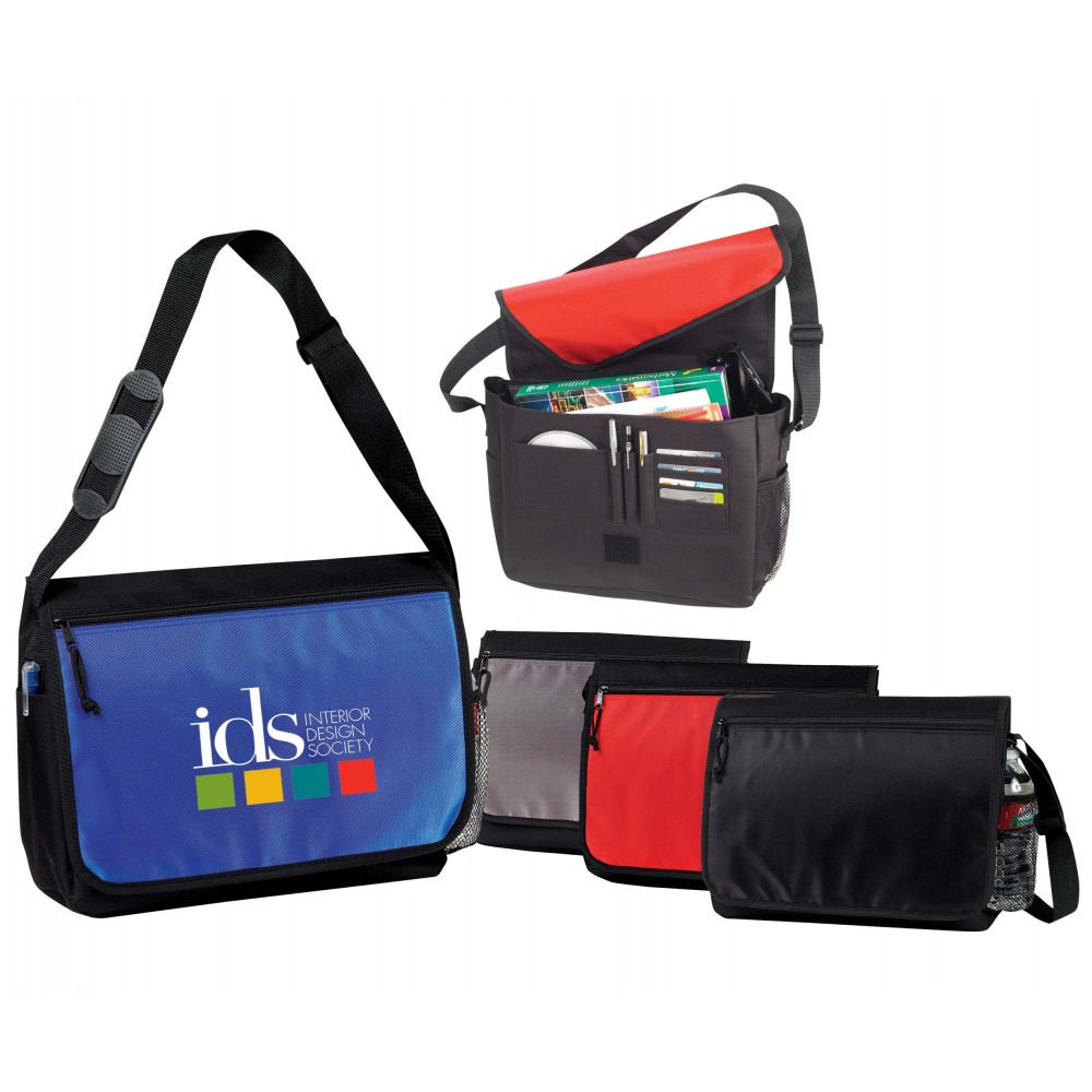 RIPSTOP NYLON Messenger Style Computer Bag Logo Imprinted RIPSTOP NYLON Messenger Style Computer Bag Logo Imprinted