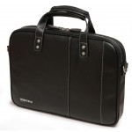 Slimline Ultrabook Briefcase (Black/White) Custom Imprinted