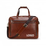 Men's Genuine Leather Business Bag with Logo