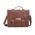 Logo Branded Portable Business Leather Laptop Bag