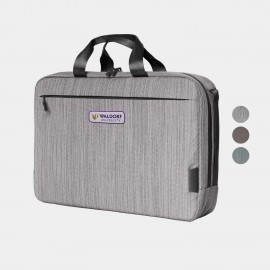 RejuVe MOTO Recycled Heather Modern Business 16" Laptop Brief Bag with Logo