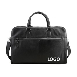 Business Leather Travel Briefcase For Men with Logo