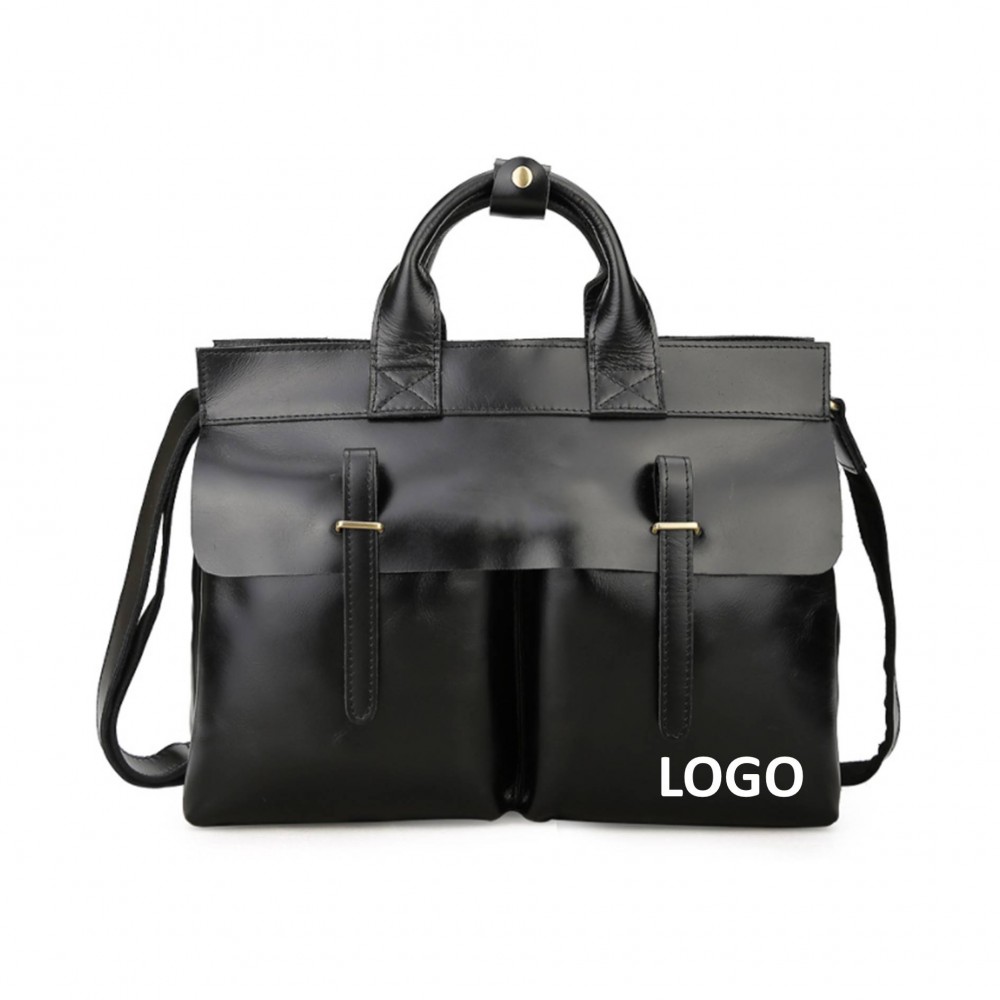 Custom Leather Business Briefcase For Men