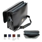 Laurige Two-Gusset Flat Front Briefcase Custom Imprinted