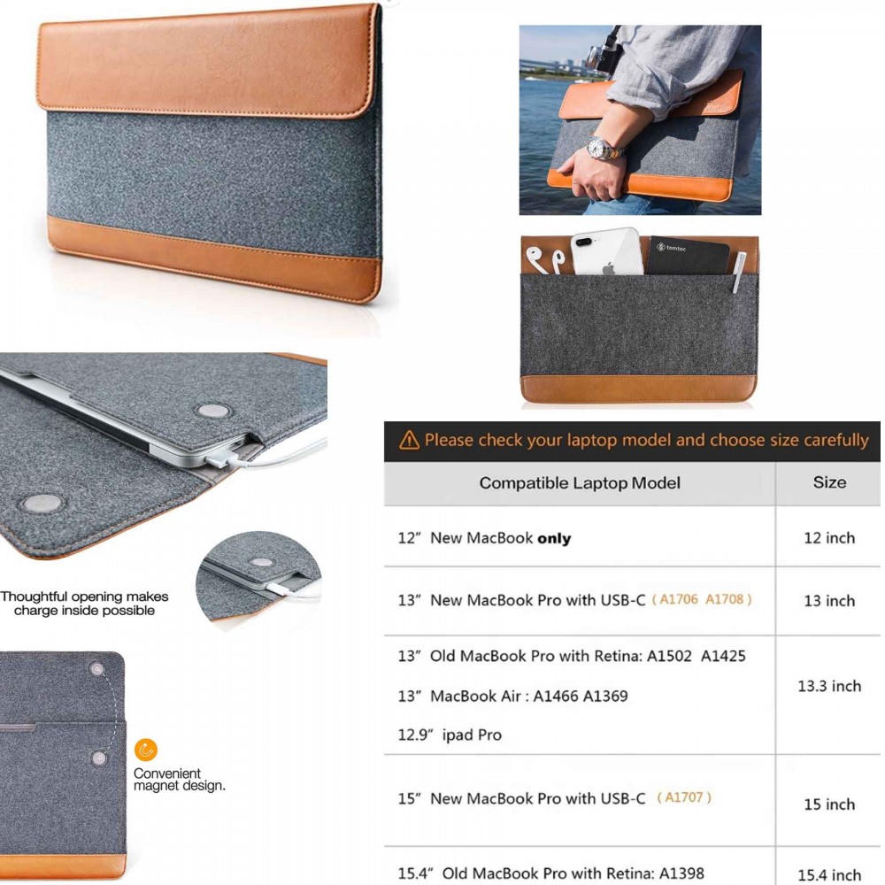 iBank(R) Felt Sleeve Case with pocket for Laptop Tablet Custom Imprinted iBank(R) Felt Sleeve Case with pocket for Laptop Tablet Custom Imprinted