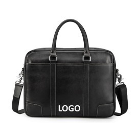 Business Leather Laptop Bag Briefcase with Logo  Business Leather Laptop Bag Briefcase with Logo