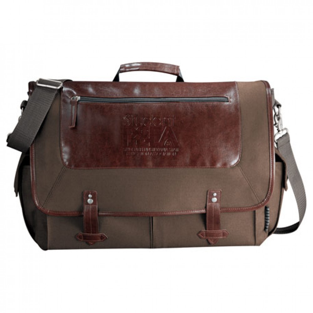 Logo Printed Field & Co. Classic 15" Computer Messenger Bag Logo Printed Field & Co. Classic 15" Computer Messenger Bag