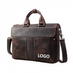 Personalized Vintage Leather Travel Briefcase (direct import)