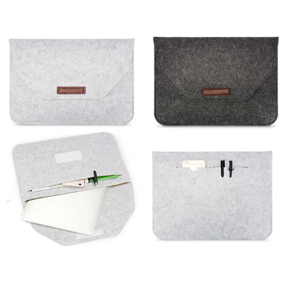 Branded iBank(R) 11" Felt Sleeve Case with pocket for Laptop Tablet Branded iBank(R) 11" Felt Sleeve Case with pocket for Laptop Tablet