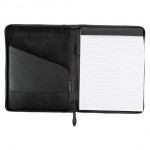 Branded Bugatti Leather Padfolio Black With Zip Around Closure