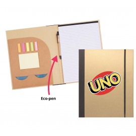 Eco-Friendly Recycled Pad Folio with Sticky Memo Notes with Logo  Eco-Friendly Recycled Pad Folio with Sticky Memo Notes with Logo