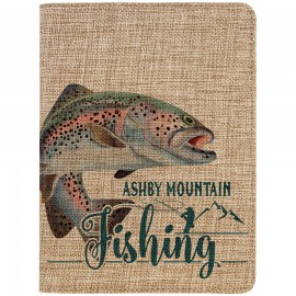 Personalized 7" x 9" Sublimatable Burlap Small Portfolio with Notepad