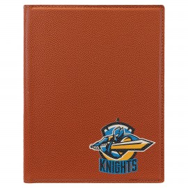 Logo Branded 7" x 9" Basketball Leatherette Small Portfolio with Notepad