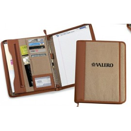 Logo Branded Zippered Newport Padfolio