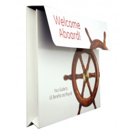 Customized Letter Size Expansion Portfolio with Sealed Gusset 9"x12" Printed Full Color 4/0