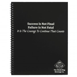 8.5" x 11" Black LazerBurst Spiral Notebook with Logo