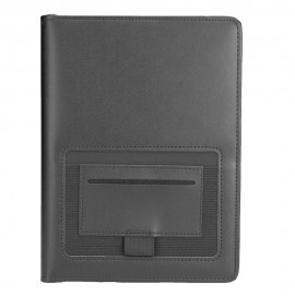 Prestige Black Leather Portfolios with Logo