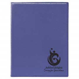 7" x 9" Purple Leatherette Small Portfolio with Notepad with Logo