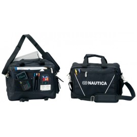Deluxe 2 Compartment Computer Portfolio / Briefcase with Logo  Deluxe 2 Compartment Computer Portfolio / Briefcase with Logo