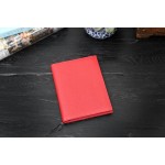 Custom Printed Pebble Calf Leather Medium-Size Padfolio - Lava Red