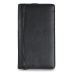 Samsonite Leather Travel Organizer - Black Custom Printed