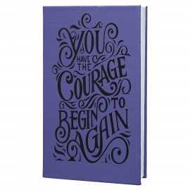 Purple/Black Leatherette Journal with Lined Notepad with Logo