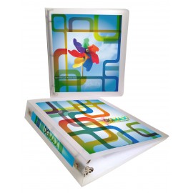 1" Capacity Standard 3 Ring Binder w/4 Color Digital Print with Logo