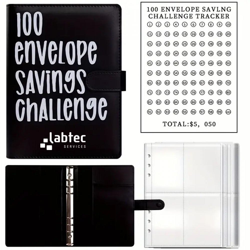 Promotional 100 Envelopes Money Saving Challenge Binder