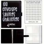 100 Envelopes Money Saving Challenge Binder with Logo