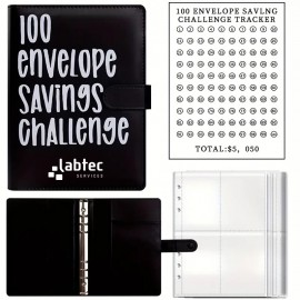 100 Envelopes Money Saving Challenge Binder with Logo