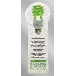 Custom Imprinted Light Bulb Floral Seed Paper Stock Die Cut Bookmark