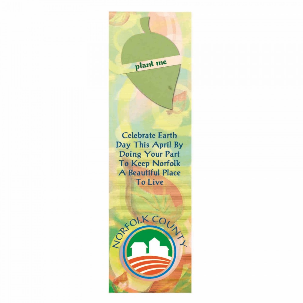 Leaf Seed Shape Bookmark with Logo